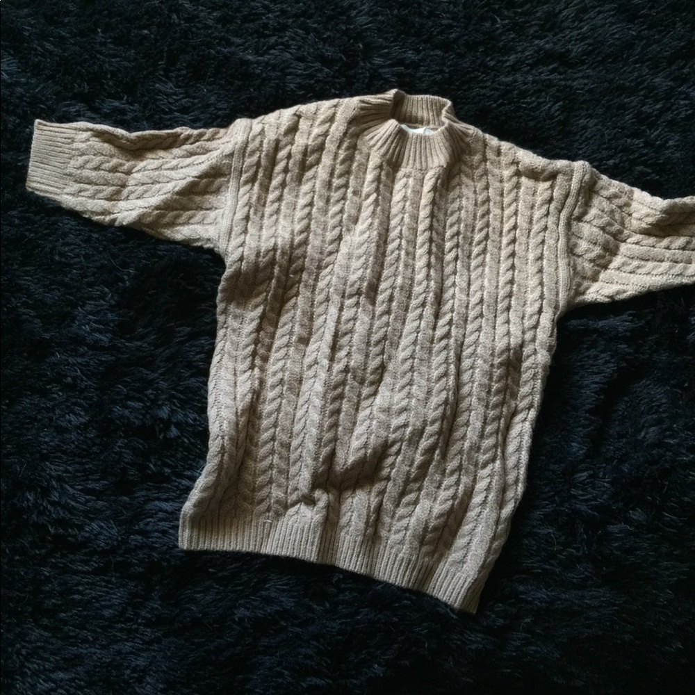 Cream Kids Knit Sweater Dress